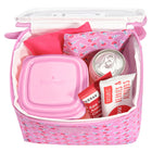 Fir + Fresh Luna Bow Lunch Bag - Pink Pring-Dimensions: 8.25" x 5.5" x 7.5"