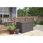 Suncast Extra Large Deck Box - 200 Gal. - Stoney-Large storage capacity is perfect for storing cushions, garden supplies, and yard accessories.