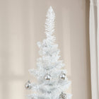 HOMCOM 7' Artificial Christmas Tree - White-Colour: White 
