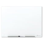 Quartet InvisaMount Anti-Glare Magnetic Glass Dry-Erase Board - 4' x 3' - White Surface - Frameless-Elevate your space with a glass board that appears to float on the wall