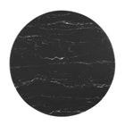 Modway Verne 28" Artificial Marble Dining Table - Gold Black-Non-Marking Ring