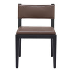 Zuo Roxas Dining Chair - Brown - Set of 2-Plush and durable faux leather fabric