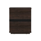 Manhattan Comfort Evelyn 20" Modern 3-Drawer Nightstand - Brown-Home Assembly Required. All Hardware Included