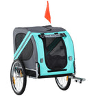 Aosom Pet Foldable Bicycle Wagon with Hitch - Green-Sturdy steel frame and durable 600D Oxford fabric 