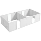 PawHut Whelping Box with Removable Doors for Medium Dogs - 77" L x 38" W x 19" H-Adjustable height with two removable panels controls puppy movement