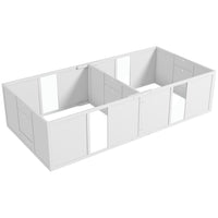 PawHut Whelping Box with Removable Doors for Medium Dogs - 77" L x 38" W x 19" H-Adjustable height with two removable panels controls puppy movement