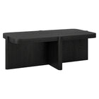 Hudson&Canal Laguna 45" Wide Rectangular Coffee Table - Black Grain-A modern take on a retro look for your living room, den, and more