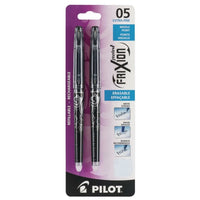 Pilot Frixion Point Erasable Gel Pens - 0.5mm - Black - Pack of 2  -0.5mm point