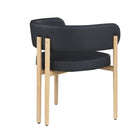 Brassex Brayden Visiting Chair - Set of 2 - Black-Metal frame