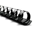 GBC CombBind 19-Hole Binding Spines - 1/2" Spine -  Black - 100 Pack-19-hole plastic spines