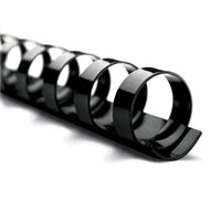 GBC CombBind 19-Hole Binding Spines - 1/2" Spine -  Black - 100 Pack-19-hole plastic spines