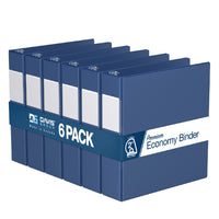 Davis Group Premium Economy Binder - D Ring - 2" - Royal Blue - 6 Pack-3 Ring Binder