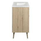 Modway Maverick 36" Bathroom Vanity - White/Oak-Assembly Required