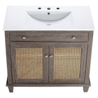 Modway Lilo 36" Bathroom Vanity - Grey/White-8