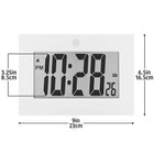 Marathon Large Digital Clock - 3.25" Digits - White (CL030064WH)-Integrated keyholes on the back of the clock make it easy to mount on the wall, and it also features a fold-out stand for desktop use