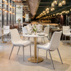Zuo Magnus Dining Chair - White/Silver - Set of 2-Chair Weight Capacity: Supports up to 280 lb