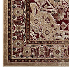 Modway Grania Ornate Vintage Floral Turkish Area Rug - 5 ft W x 8 ft L - Burgundy/Tan-Stain Resistant / Easy To Clean