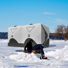 Outsunny 8-Person Insulated Ice Fishing Tent - Pop-up - for -22℉ - Grey-Comes with a carry bag to store the ice fishing tent for easy transportation     
