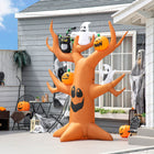 Outsunny 9' Lit Inflatable Dead Tree Halloween Decoration-Material: Polyester Cloth 