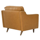 Modway Impart Genuine Leather Armchair - Tan-Spring Coil Support System