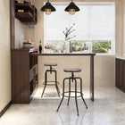 Homy Casa Counter/Bar Stool Adjutable Height Swivel - Natural - 2 Pack-360-degree swivel seat