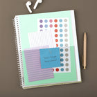 Five Star Academic Paper Scapes Weekly/Monthly Planner - 11" x 9" - Beach - Bilingual-One month per two page spread features unruled daily blocks, a to-do list column with check boxes and unruled notes sections