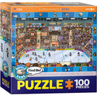 Eurographics Hockey Spot and Find Puzzle - 100 Pieces-Recycled board