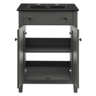 Modway Nantucket 24" Bathroom Vanity - Grey/Black-Assembly Required