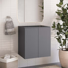 Modway Bryn 24" Wall-Mount Bathroom Vanity - Grey-Wall-Mount Construction