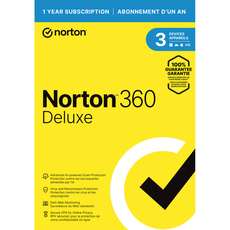 Norton 3年版 Norton 360 Deluxe Antivirus & Internet Security - 3 Devices - 1