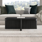 Hudson&Canal Laguna 45" Wide Rectangular Coffee Table - Black Grain-Features easy assembly