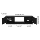 Hudson&Canal Dorian TV Stand for TV's up to 65" - Black Grain-Features easy assembly