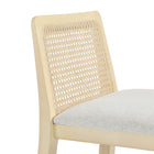 Modway Monarch Wood and Rattan Bar Stool - Antique White Natural Heathered Weave Ivory-8