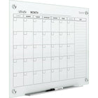 Quartet Infinity Magnetic Glass Dry-Erase Calendar Board - 48" x 36"-Write on the glass calendar with dry-erase marker or post papers using magnets
