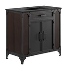 Modway Steamforge 36" Bathroom Vanity - Black-Industrial Modern Bathroom Vanity