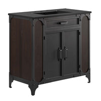 Modway Steamforge 36" Bathroom Vanity - Black-Industrial Modern Bathroom Vanity