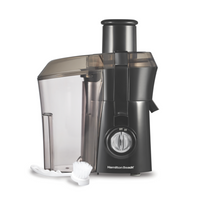 Hamilton Beach Big Mouth 800 W Juice Extractor with 3" Big Mouth Chute-Extra-large 3 inch Big Mouth chute fits whole foods