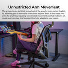 COUGAR Speeder One Mesh Reclining & Tilting Chair - White-Adaptive Damping System: Fine-tune tilt resistance to suit your preferences - adjust tilt angles for: Focused Work (3° tilt at 90°), Relaxed Rest (3° tilt at 115°), Immersive Nap (3° tilt at 135°)