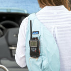 Cobra Bluebound 350 VHF Handheld Marine Radio - Black/Orange-Hear more with a louder, clearer speaker with improved audio, plus a dedicated weather receiver to prevent comms interruption 