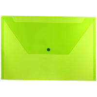 JAM Paper Plastic Envelopes with Snap Closure, Legal Booklet, 9.75 x 14.5, Lime Green Poly, 12 Pack (219S0LI)-Lime Green Plastic Snap Closure Legal Document Envelope