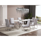 Manhattan Comfort Element 19.68" Modern Velvet Upholstered Dining Chair - Grey-26.26" L x 21" W x 41.54" H