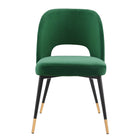 Modway Rouse Performance Velvet Dining Side Chair - Emerald-Chair Weight Capacity: 331 lbs.