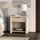 Hudson&Canal Clara 24" Rectangular Nightstand - Alder White-Clean with a soft, dry cloth and no harsh chemicals or abrasive cleaning materials