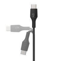 Scosche USB-C to USB-C Charging Cable - 4' - Black-60w USB-C power delivery fast charging - supports up to 60w / 3a output for rapidly charging USB-C smartphones, tablets, laptops, power banks, and other compatible devices