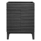 Modway Render 24" Bathroom Vanity Cabinet - Charcoal-Mid-Century Modern Style