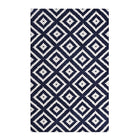Modway Alika Abstract Diamond Trellis Area Rug - 8 ft W x 10 ft L - Ivory/Navy-Abstract Diamond Trellis Area Rug
