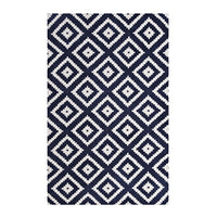 Modway Alika Abstract Diamond Trellis Area Rug - 8 ft W x 10 ft L - Ivory/Navy-Abstract Diamond Trellis Area Rug