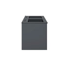 Modway Vitality 48" Double Sink Bathroom Vanity - Grey/Black-Ceramic Double Sink With Integrated Countertop