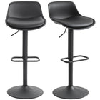 HOMCOM Adjustable Height Swivel Bar Stools - Black - 2 Pack-Set of two modern bar stools create a coordinate look to your kitchen
