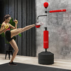Soozier Standing Punching Bag with 2 Speed Balls - 360° Reflex Bar - Red-Height is adjustable for any height of use 